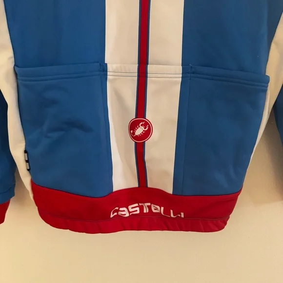 Castelli Blue and White Insulated Cycling Jacket - Picture 3 of 10